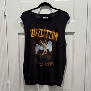 Lauren Moshi Charcoal Graphic Tank